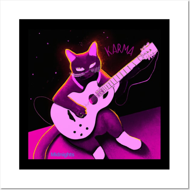 Karma is a cat Midnights Wall Art by DadOfMo Designs